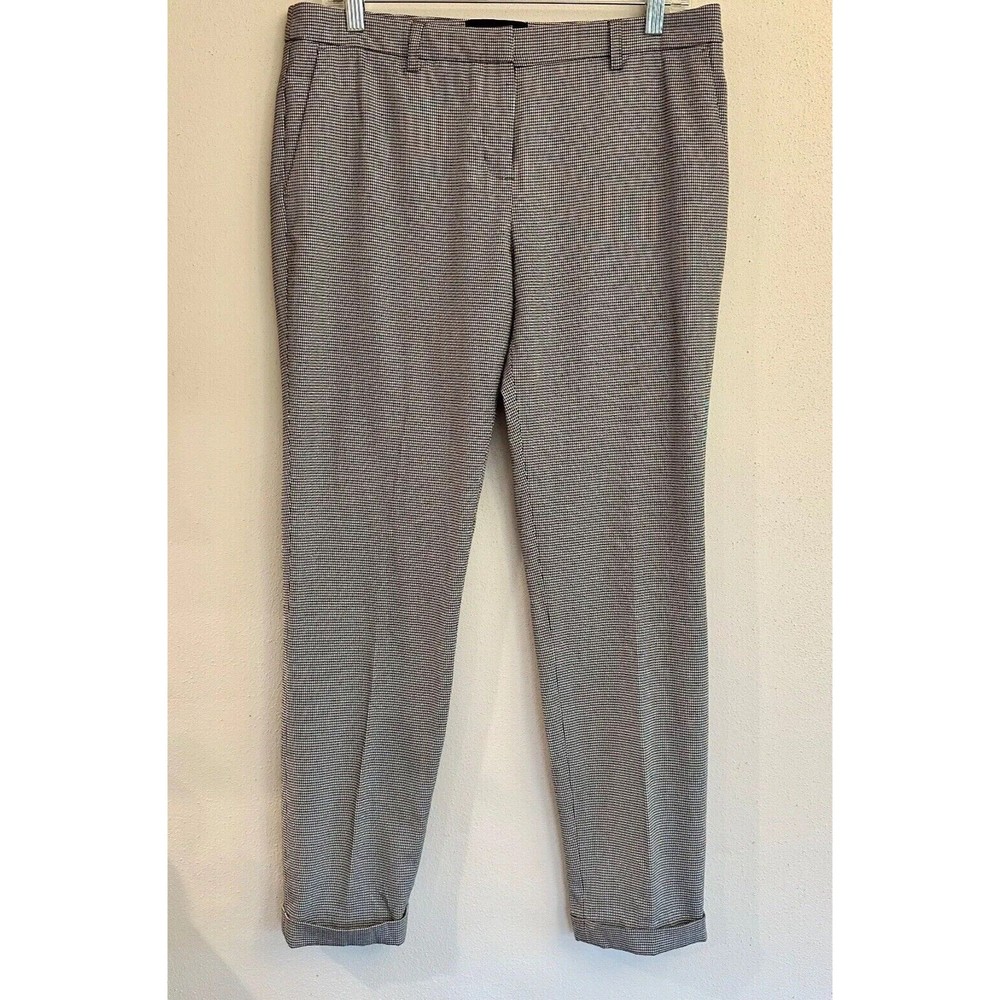 Adrienne Vittadini Black‎ Houndstooth Stretch Skinny Career Pants Size 8